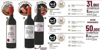 La Vignery Château baron 2019 aop haut médoc 13% vol., château romefort 2018 aop haut médoc 13.5%, le clos de pins 2020 aop graves 13.5% offre