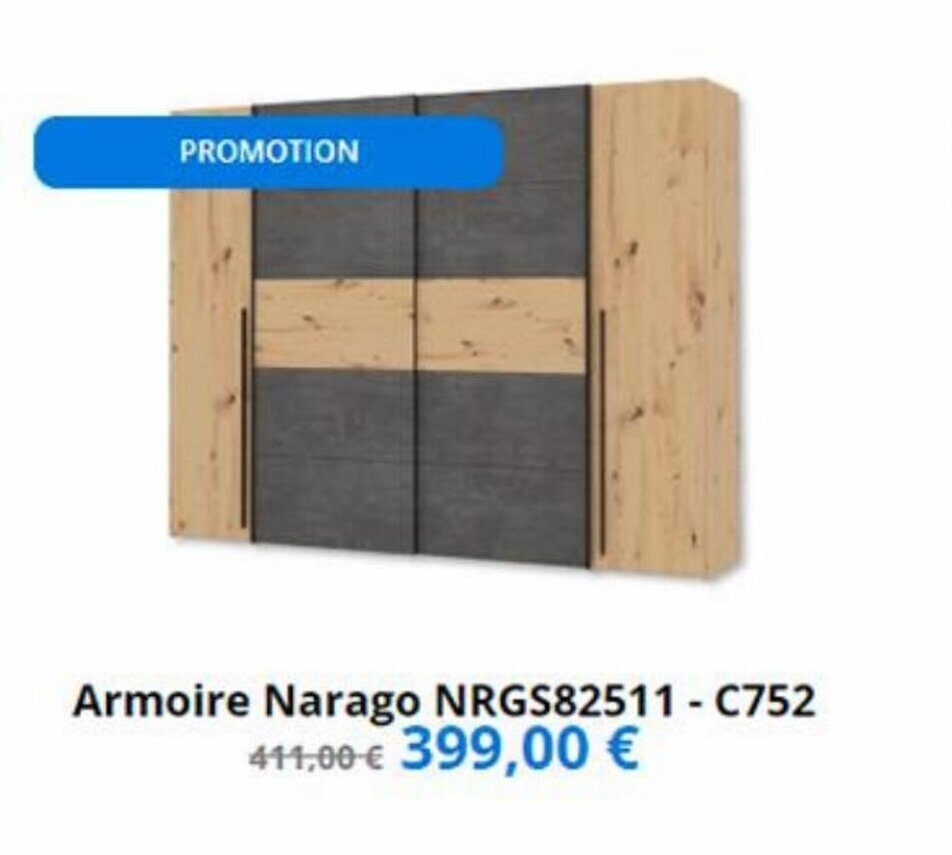 Promo Armoire narago chez KREABEL