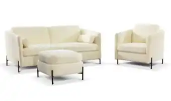 Lot canapé fauteuil et pouf lapp
