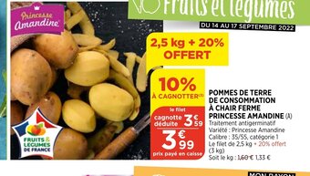 Maximarché Pomme de Terre de Consommation à Chair Ferme Princesse Amandine offre
