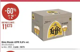 Géant Casino Bière Blonde Leffe 6,6%vol offre