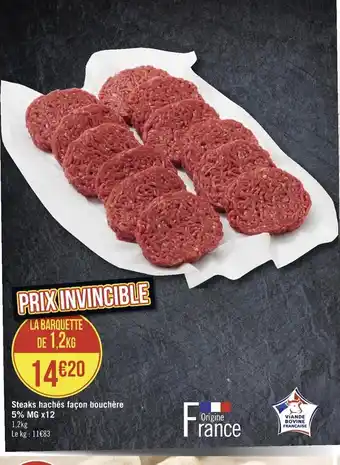 Steaks Hachés Façon bouchère 5% MG x12