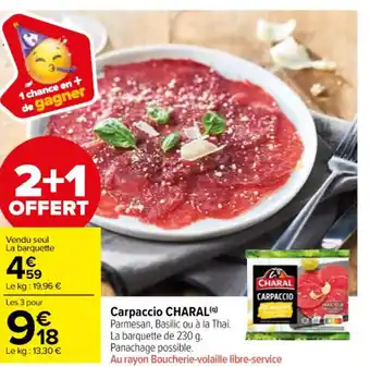 Carrefour Market Charal Carpaccio offre