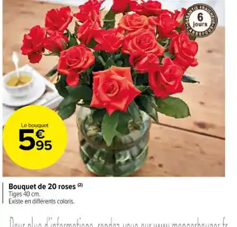 Carrefour Market Bouquet de 20 Roses offre