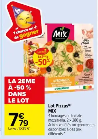 Carrefour Market Mix Lot Pizzas offre