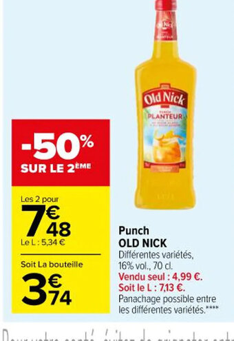 Carrefour Market Old Nick Punch offre