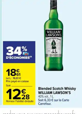 Carrefour Market William Lawson's Blended Scotch Whisky offre