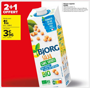 Carrefour Market Bjorg Boisson Végétale offre