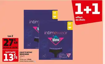 Auchan Culotte Intimy Wear Nana offre