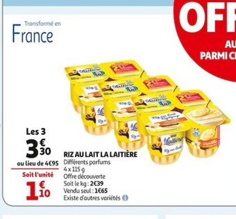 Auchan Riz Au Lait La Laitière offre