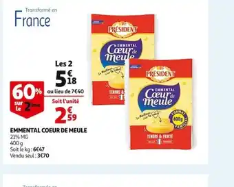 Auchan Emmental Coeur de Meule offre
