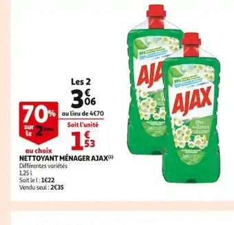 Auchan Ajax Nettoyant Menager offre