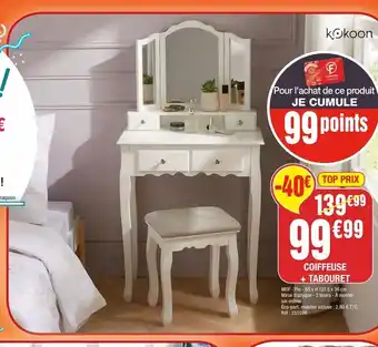 Coiffeuse + tabouret