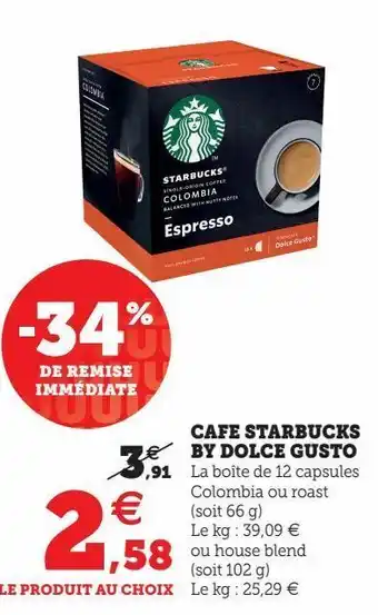 U Express Cafe starbucks by dolce gusto offre