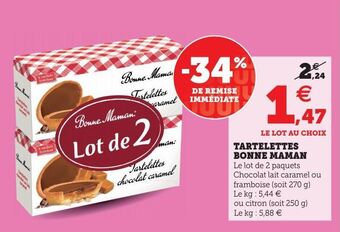 U Express Tartelettes bonne maman offre