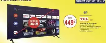 Géant Casino Tv led uhd 4k 58 offre