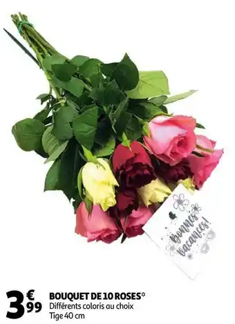 Auchan BOUQUET DE 10 ROSES offre
