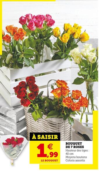 U Express Bouquet de 7 roses offre