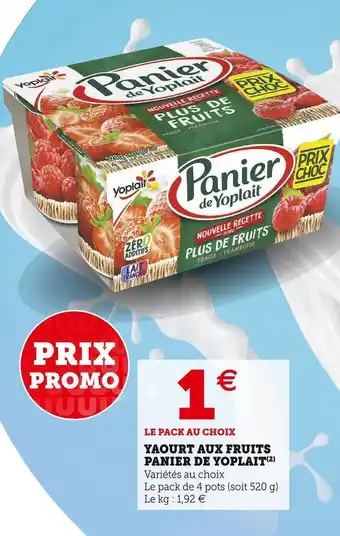 U Express Yoplait yaourt aux fruits panier de yoplait offre