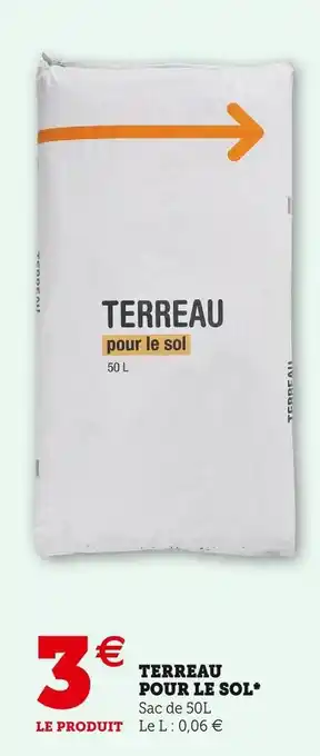 Super U Terreau pour le sol* offre