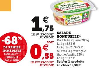 Super U Bonduelle salade offre