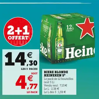 Super U Heineken biere blonde 5° offre
