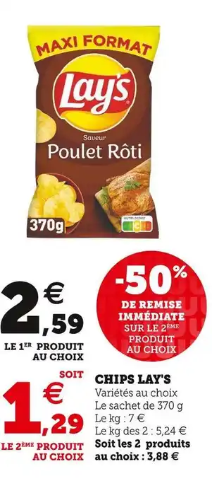 Super U Lay's chips offre
