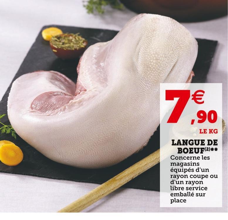 Promo Langue de boeuf chez Super U