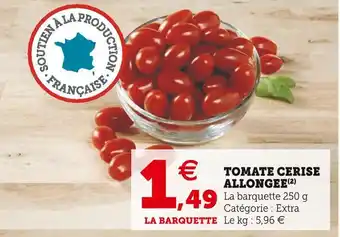 Super U Tomate cerise allongée offre