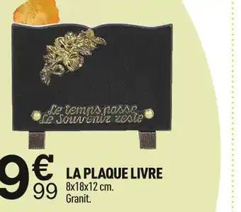La plaque livre