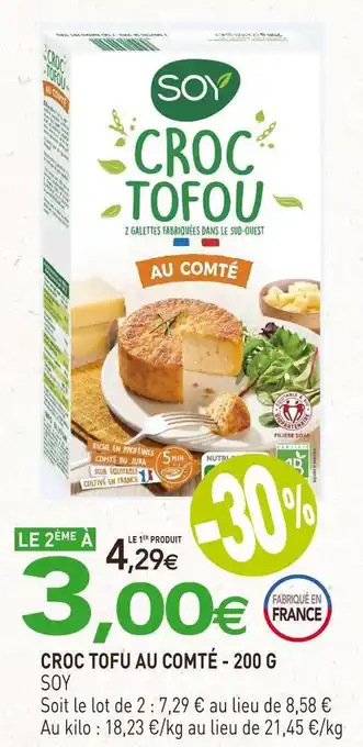 naturéO Soy croc tofu au comté - 200 g offre