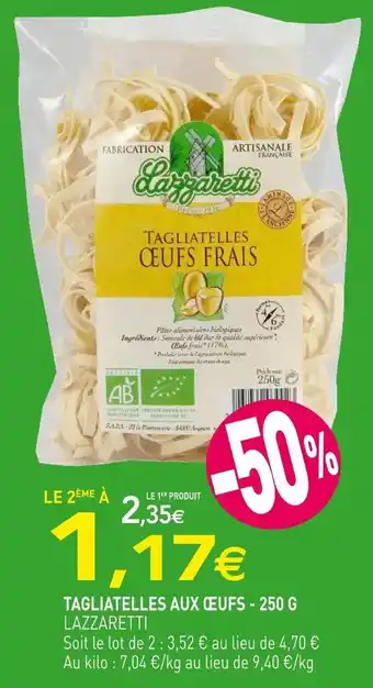 Lazzaretti tagliatelles aux œufs