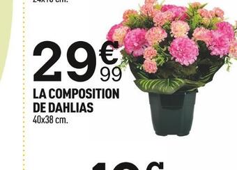Centrakor La composition de dahlias offre