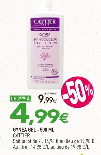 naturéO Cattier gynea gel offre