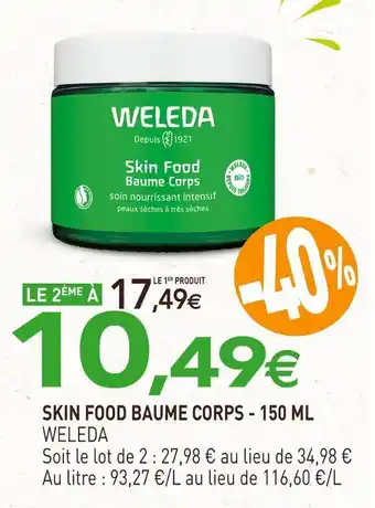 naturéO Weleda skin food baume corps offre