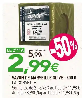 naturéO La corvette savon de marseille olive offre