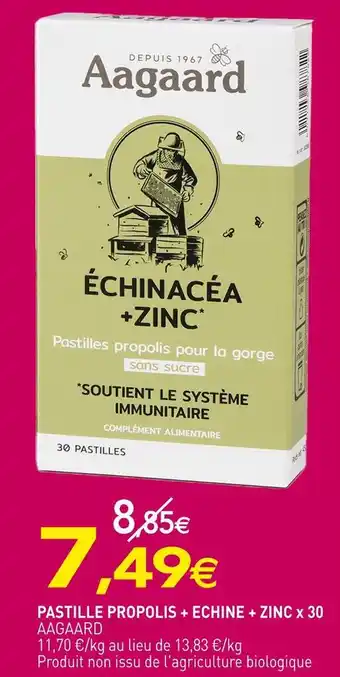 Aagaard pastille propolis + echine + zinc x 30