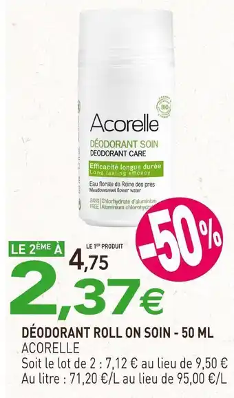 naturéO Acorelle déodorant roll on soin offre