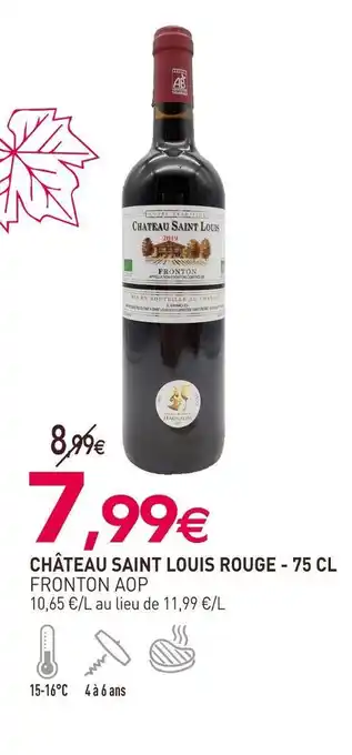 naturéO Château saint louis rouge - 75 cl offre
