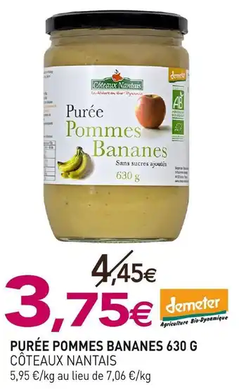 naturéO Côteaux nantais purée pommes bananes offre