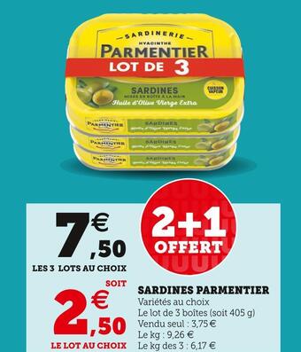 U Express Parmentier sardines offre