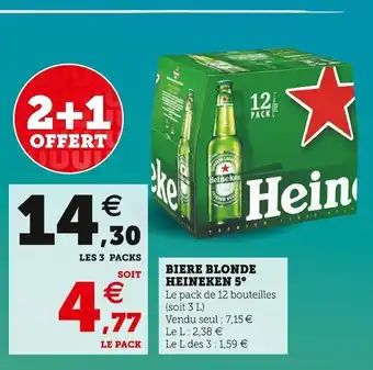 U Express Heineken biere blonde 5° offre