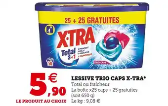 U Express X-tra lessive trio caps * offre