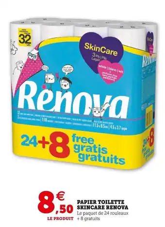 U Express Renova papier toilette skincare offre