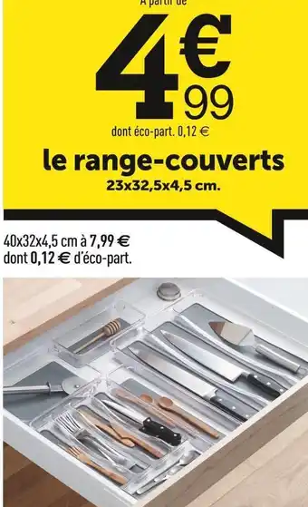 Centrakor Le range-couverts offre