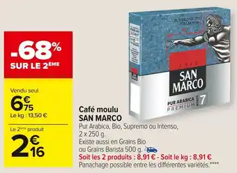 Carrefour Market San marco café moulu offre