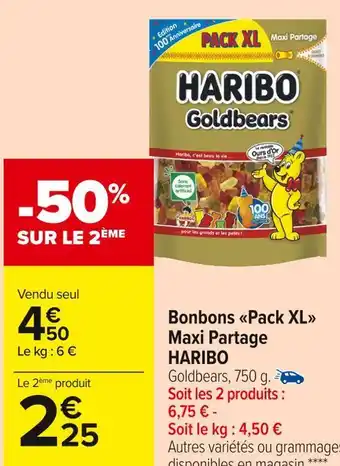 Carrefour Market Haribo bonbons pack xl maxi partage offre