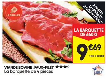 Viande bovine : faux-filet