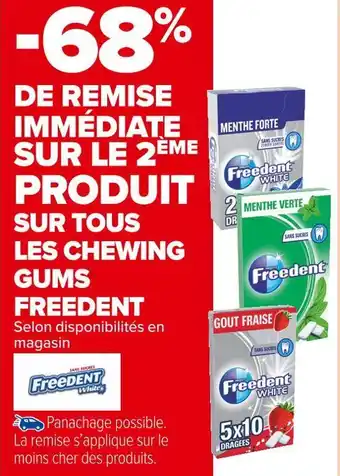 Carrefour Market Chewing gums bon plan sur les chewing gums freedent offre