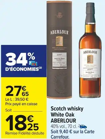 Carrefour Market Aberlour scotch whisky white oak offre